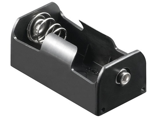 [H44419] Batteriholder til 1xC bat. (m. knapterminaler)
