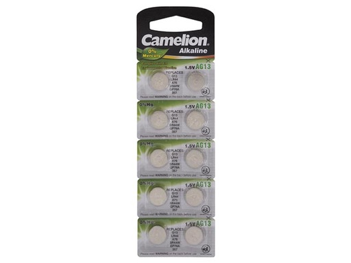 [H10586] LR44/AG13 alkaline knapcelle - 1,5V / 125mAh (10 stk.)