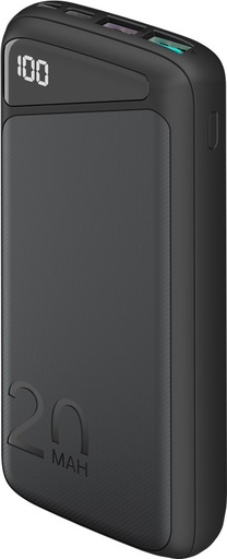 [H60545] Powerbank m. LED display - USB-C PD, QC, 5V 5A, 20.000mAh