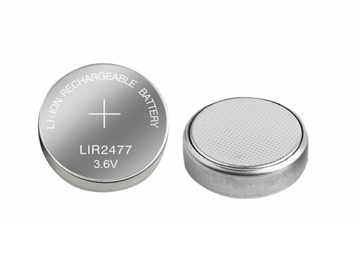 [H31814] LIR2477 Genopladelig LiION knapcelle - 3,6V 200mAh