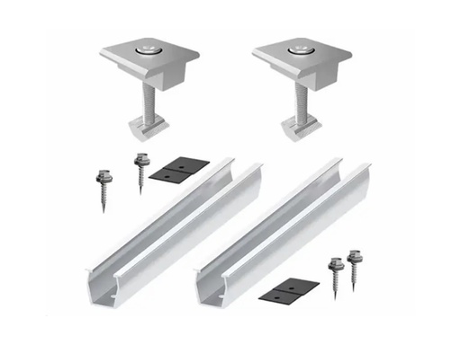 [H31339] Solpanel mellem-monteringsbeslagsæt - 2 dele, Alu.