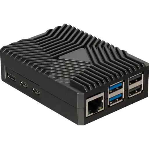 [H63806] Raspberry Pi 5 Alu. Case, Black