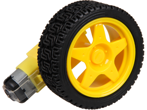 [H62882] DC motor + hjulsæt til Arduino robotprojekter (1 stk.)