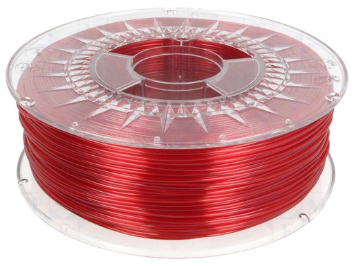 [H38019] PETG filament - Ø1,75mm, Rubin rød transparent, 1kg