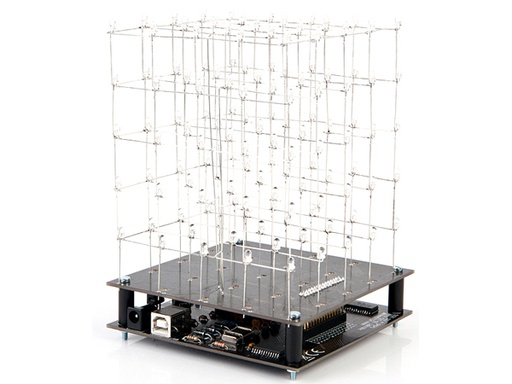 [H31665] WSL8018B - 3D LED kube, 5x5x5 blå LED, programmerbar via USB