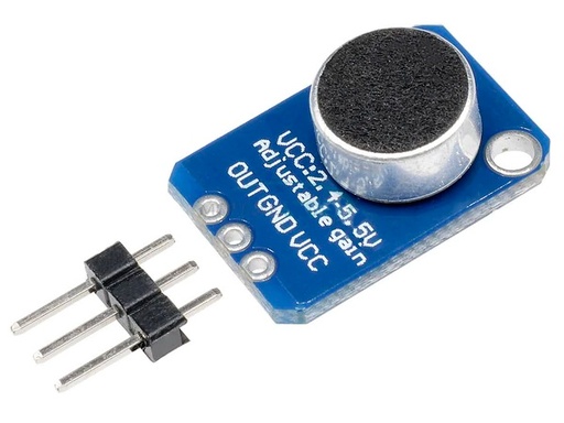 [H32326] MAX4466 Electret mikrofonmodul, justerbar gain (til Arduino)