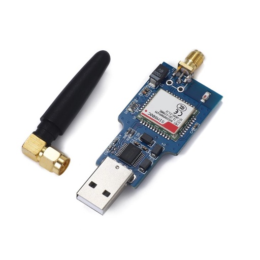 [H52210] USB til SIM800C GSM/GPRS modul - Inkl. antenne