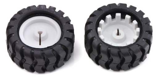 [H34184] Hjul Akseldiameter 3 mm, sort gummi Ø: 42mm (2 stk.)