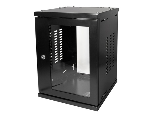 [H49550] 10" væg-rackskab - 8U B312xD300mm (SOHO) Sort