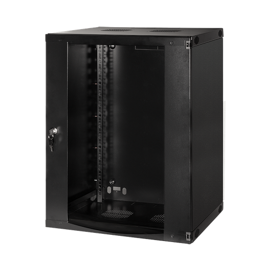 [H49566] 19" væg-rackskab - 15U B540xD450mm, Sort