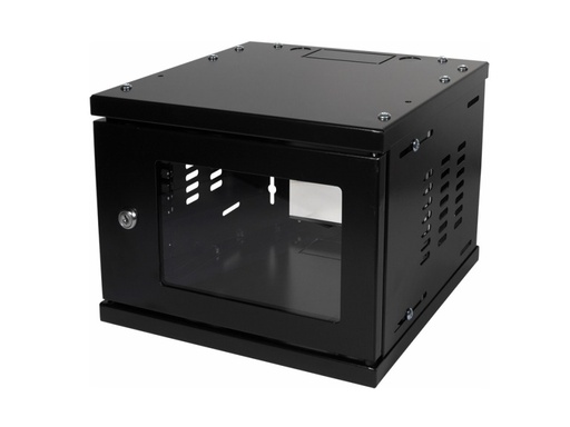 [H49537] 10" væg-rackskab - 4U B312xD300mm (SOHO) Sort