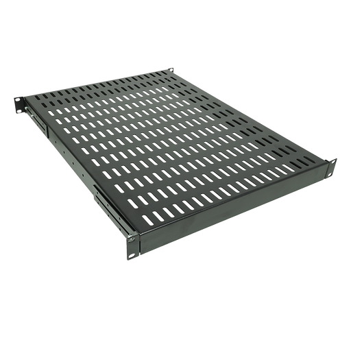 [H49443] 19" Heavy Duty hylde til rackskab, D:800mm, Sort