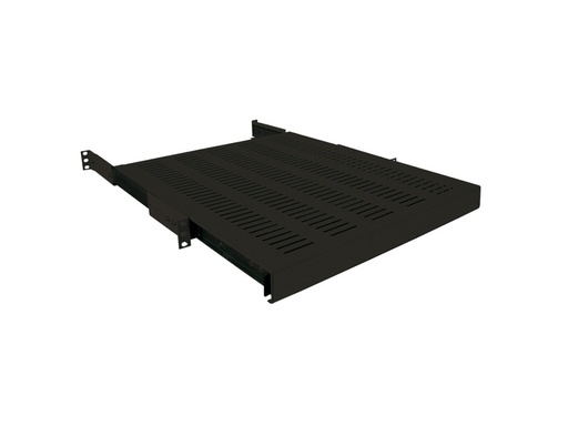 [H49449] Udtrækshylde til 19" Rackskab - D:600mm, Sort