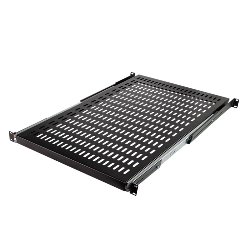 [H28102] Udtrækshylde til 19" Rackskab - D:800mm, Sort