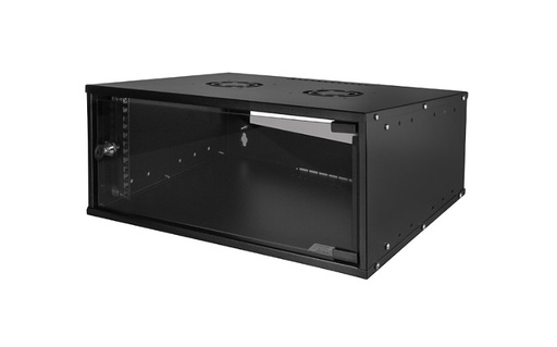 [H61342] 19" væg-rackskab - 4U 545 x 400, Sort