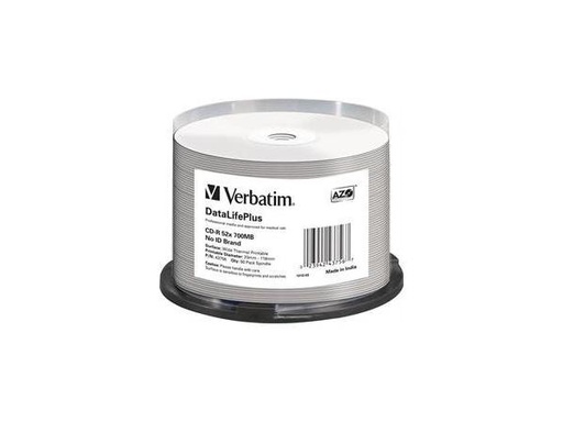 [H35599] CD-R medie - 700MB / 80 min. Non ID, Printbare (50 stk.)