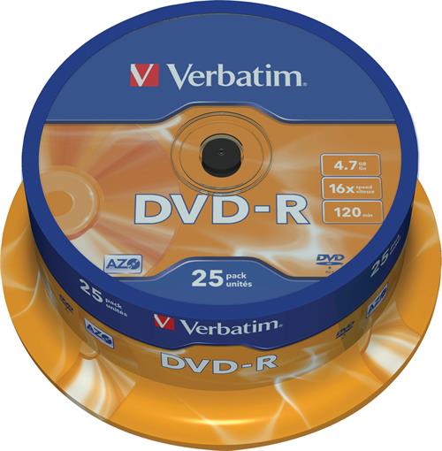 [H28038] DVD-R medie - 4,7GB "Minus" format, 16x (25 stk. spindel)