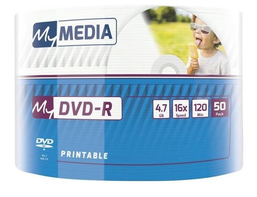 [H60284] DVD-R medie - 4,7GB 16x Non ID, Printbare (50 stk.)