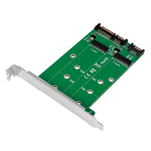 [H54502] 2x SATA til 2x M.2 SATA SSD adapter