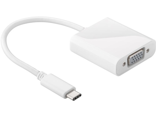 [H48790] USB-C til VGA adapter – USB-C han til VGA hun, Hvid (0,2m)