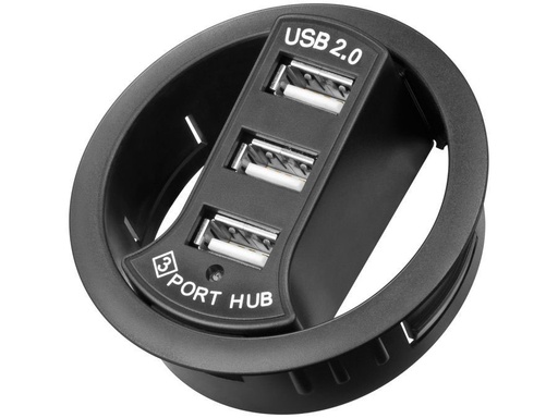 [H45873] USB 2.0 HUB - 3 porte, bordmontage (60mm)