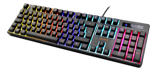 [H58466] Mekanisk gaming tastatur - RGB, Røde switche, Sort