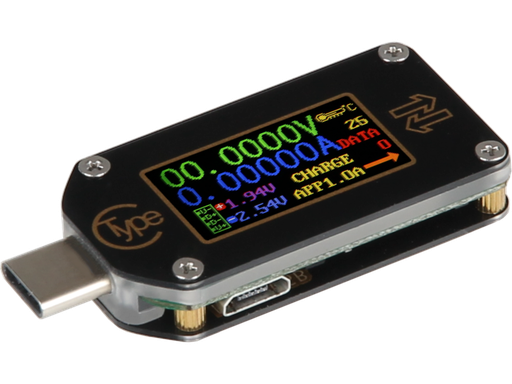 [H62859] USB 3.0 spænding-/strømtester m. LCD display - USB-C, BT