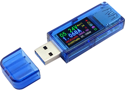 [H62742] USB multimeter - Måler Volt/Amp., maks. 4A, LCD