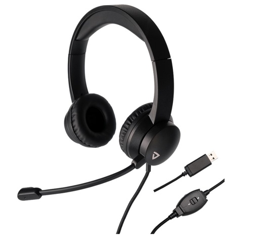 [H58333] THX-20 USB headset - mikrofon m. mute, PC/konsol (1,8m)