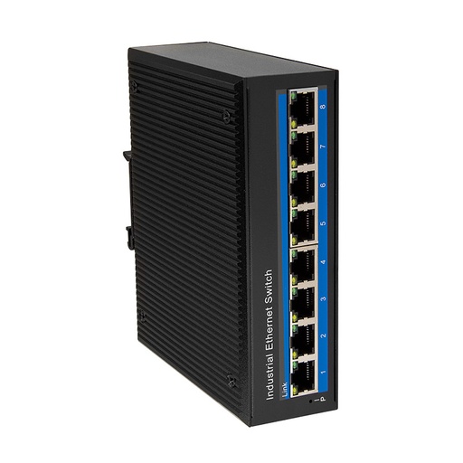 [H61572] Industriel Ethernet PoE Switch - 8 porte, 1000Mbps