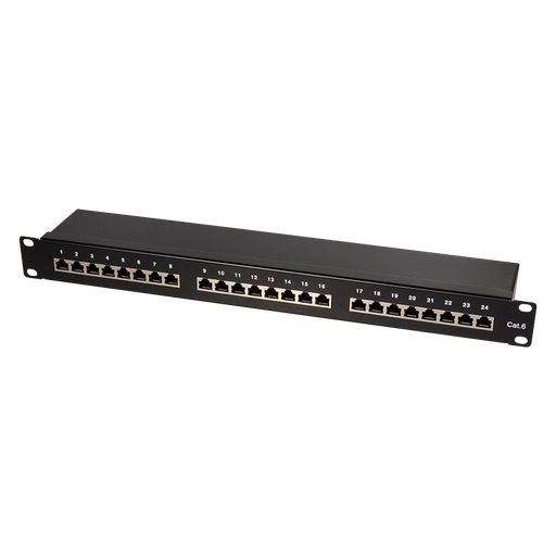 [H41796] 19" CAT6 Patch Panel - 24 Port, STP, Sort, EconLinie