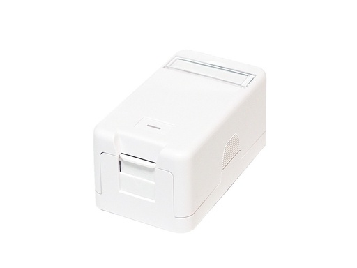 [H49349] Keystone udtag til vægmontage - 1 port UTP m. lukker, Hvid