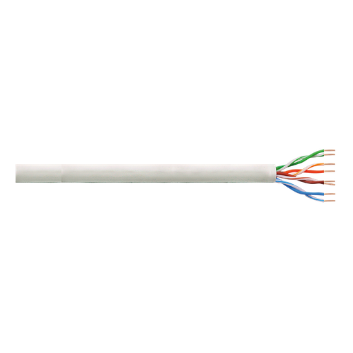 [H32795] UTP netværkskabel - CAT6, trådet CCA, Grå (100m rulle)