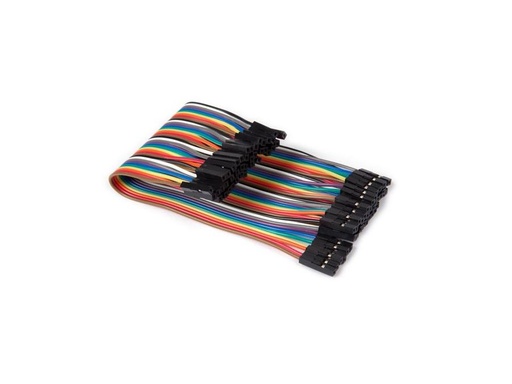 [H58252] Jumper ledning - Hun/hun, til breadboard, 40 ledere (15cm)
