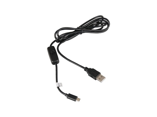 [H59950] USB-A til Micro USB-B strømkabel m. tænd/sluk-knap (1,5m)