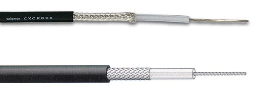 [H11598] COAX kabel - RG58, 50ohm, CU, Ø5mm, Sort (metervare)