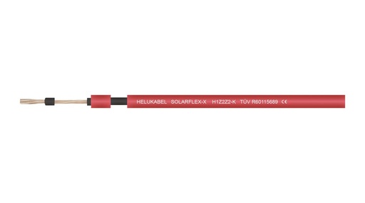 [H62148] SOLARFLEX®-X Solcellekabel - 6mm², Ø6,2mm, Rød (metervare)