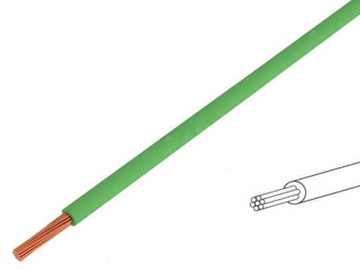 [H53987] Monteringsledning - 2,5mm² trådet, Grøn (metervare)