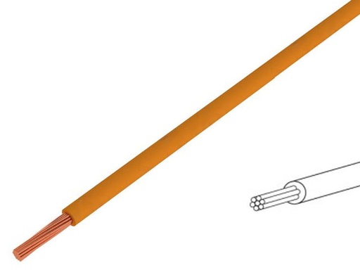 [H53989] Monteringsledning - 2,5mm² trådet, Orange (metervare)