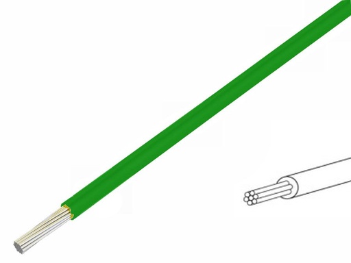 [H34022] Silikoneledning - 0,75mm² trådet, 180°C Grøn (metervare)