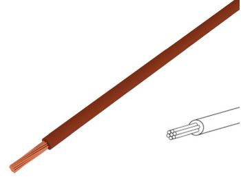 [H33963] Monteringsledning - 0,75mm² trådet, BRUN (metervare)