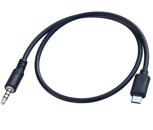 [H28539] Audio adapterkabel - 4P 3,5mm JACK han til Micro USB (0,4m)