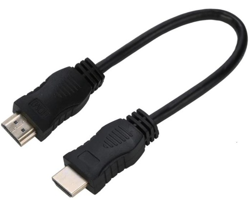 [H47889] HighSpeed HDMI 1.4 kabel - 2 x HDMI han m.E, Sort (0,2m)