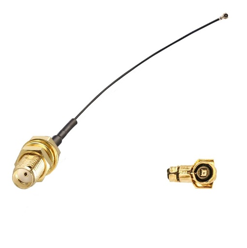 [H52123] Antenne adapterkabel - SMA hun til MHF4, GPS/GSM (15cm)