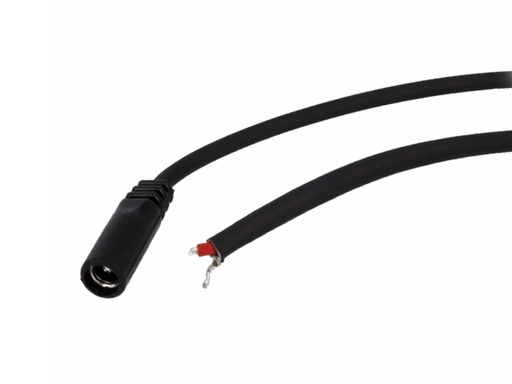 [H58678] DC kabel - 5,5x2,5mm DC hun til løs ende, 1mm² Sort (1,5m)
