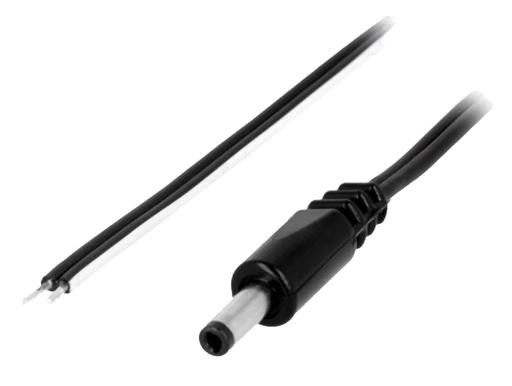 [H63348] DC kabel - 4,0x1,7mm DC han til løs ende (3m)