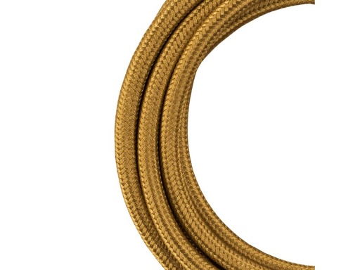 [H44838] Stofledning - 2 x 0,75mm², Metallisk GULD (3m)