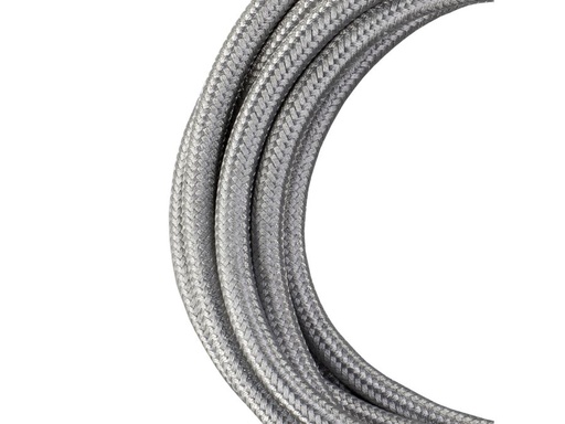[H44839] Stofledning - 2 x 0,75mm², Metallisk SØLV (3m)