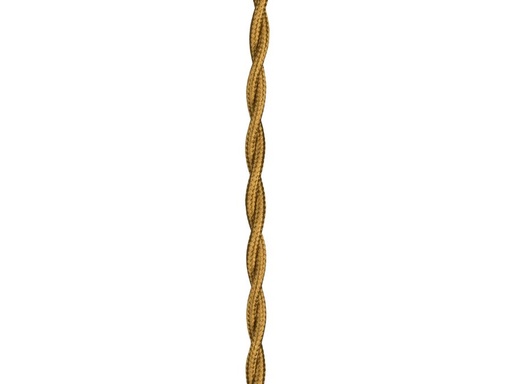[H44852] Stofledning - 2 x 0,75mm², Snoet, Metallisk GULD (3m)