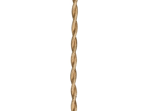 [H44859] Stofledning - 2 x 0,75mm², Snoet, Metallisk Champagne (3m)
